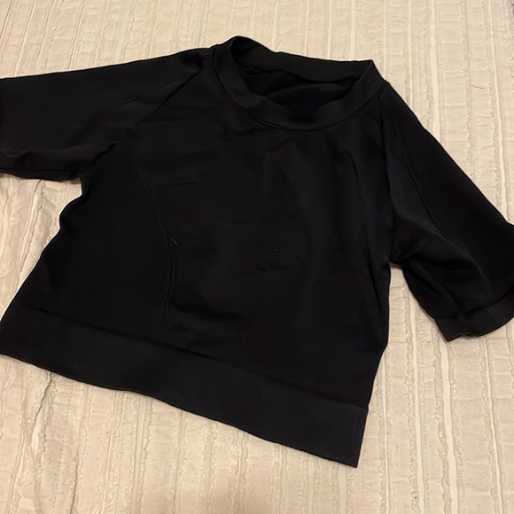 ALALA seamless barre crop tee black size medium - Picture 2 of 7